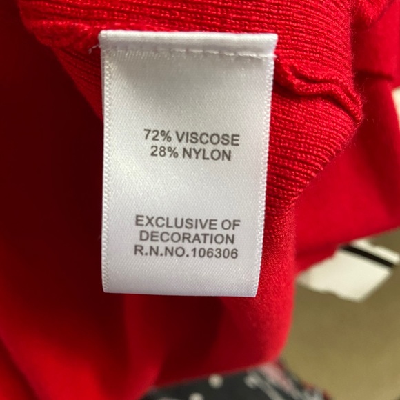 Berek Red Sweater Gold Beads Shawl Collar Fill Zip - Picture 9 of 11